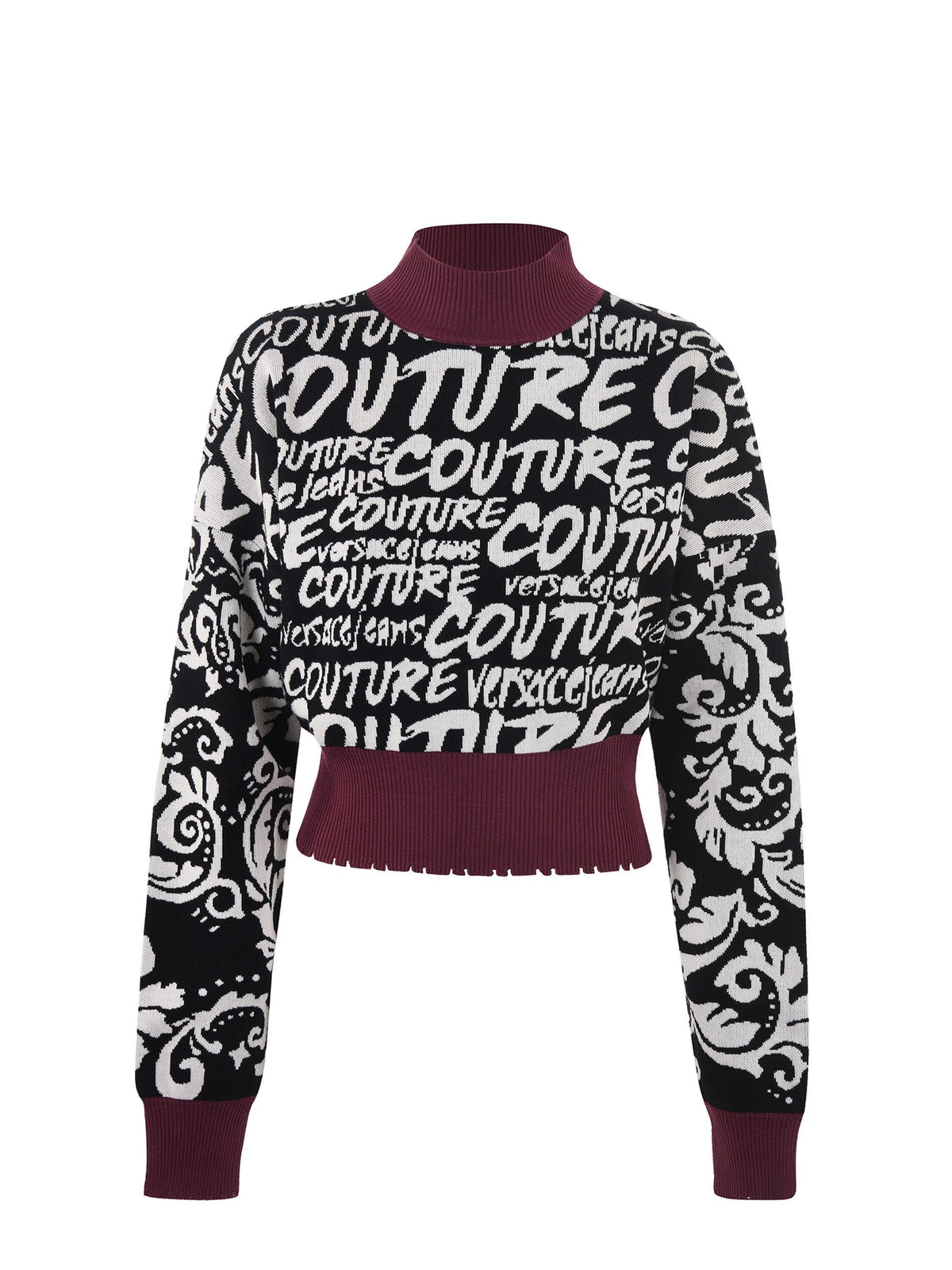 VERSACE JEANS Sweatshirts 73HAFM04 CM03G-A0E Black/Ivory