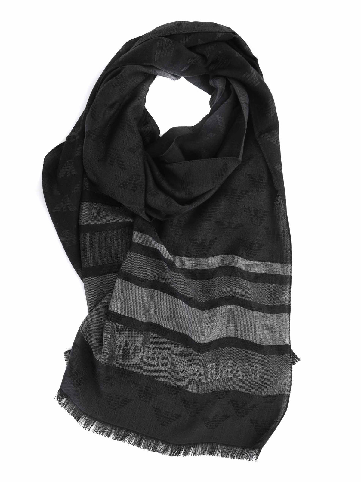 EMPORIO ARMANI Scarves 625256 4F383-00044 Black/dark grey