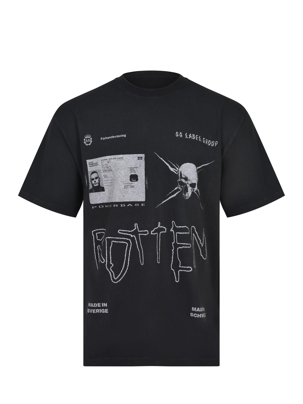 44 LABEL GROUP T-shirt B0030556 FA673-P685 Black