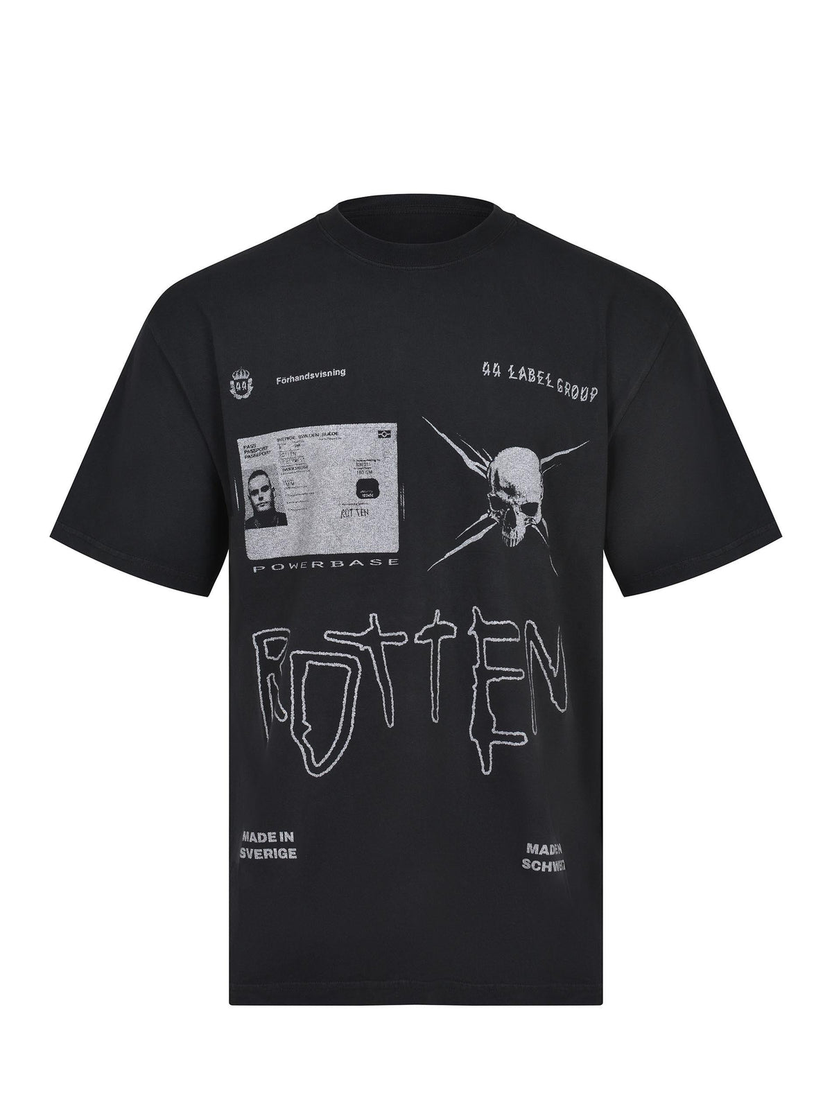 44 LABEL GROUP T-shirt B0030556 FA673-P685 Black