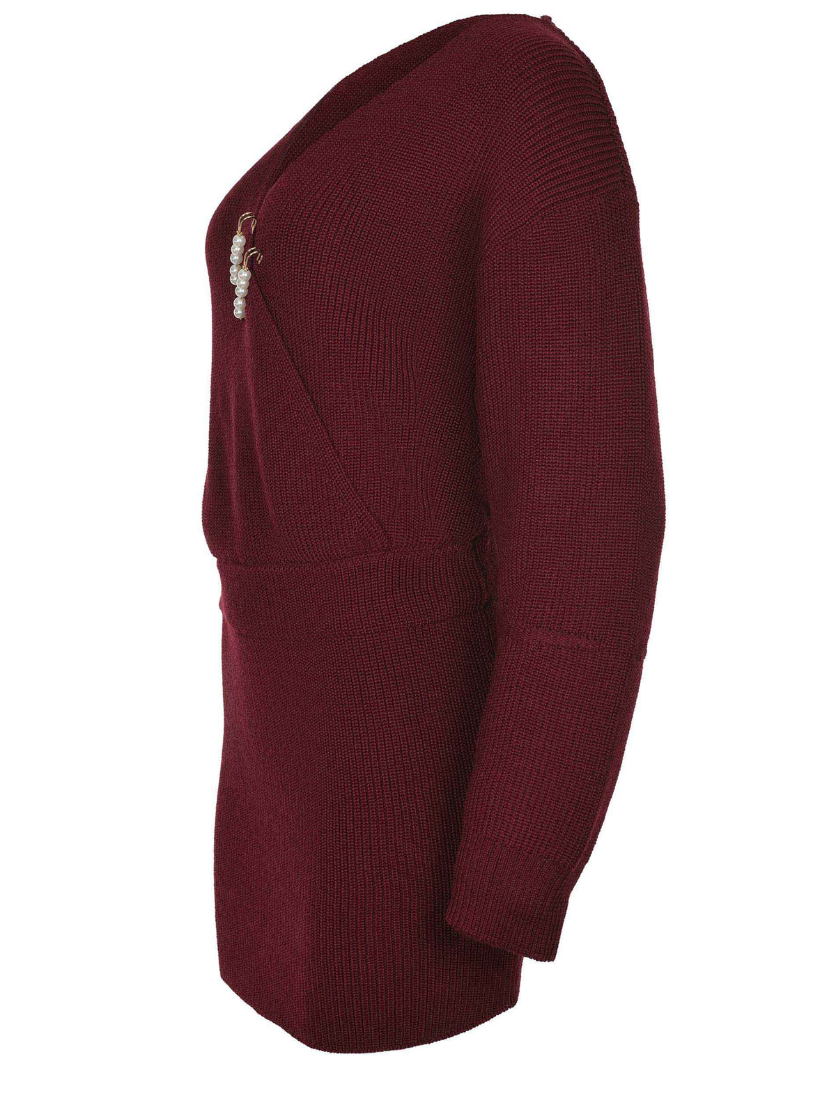 A PAPER KID Apparel F5PKWODR088 403 Burgundy