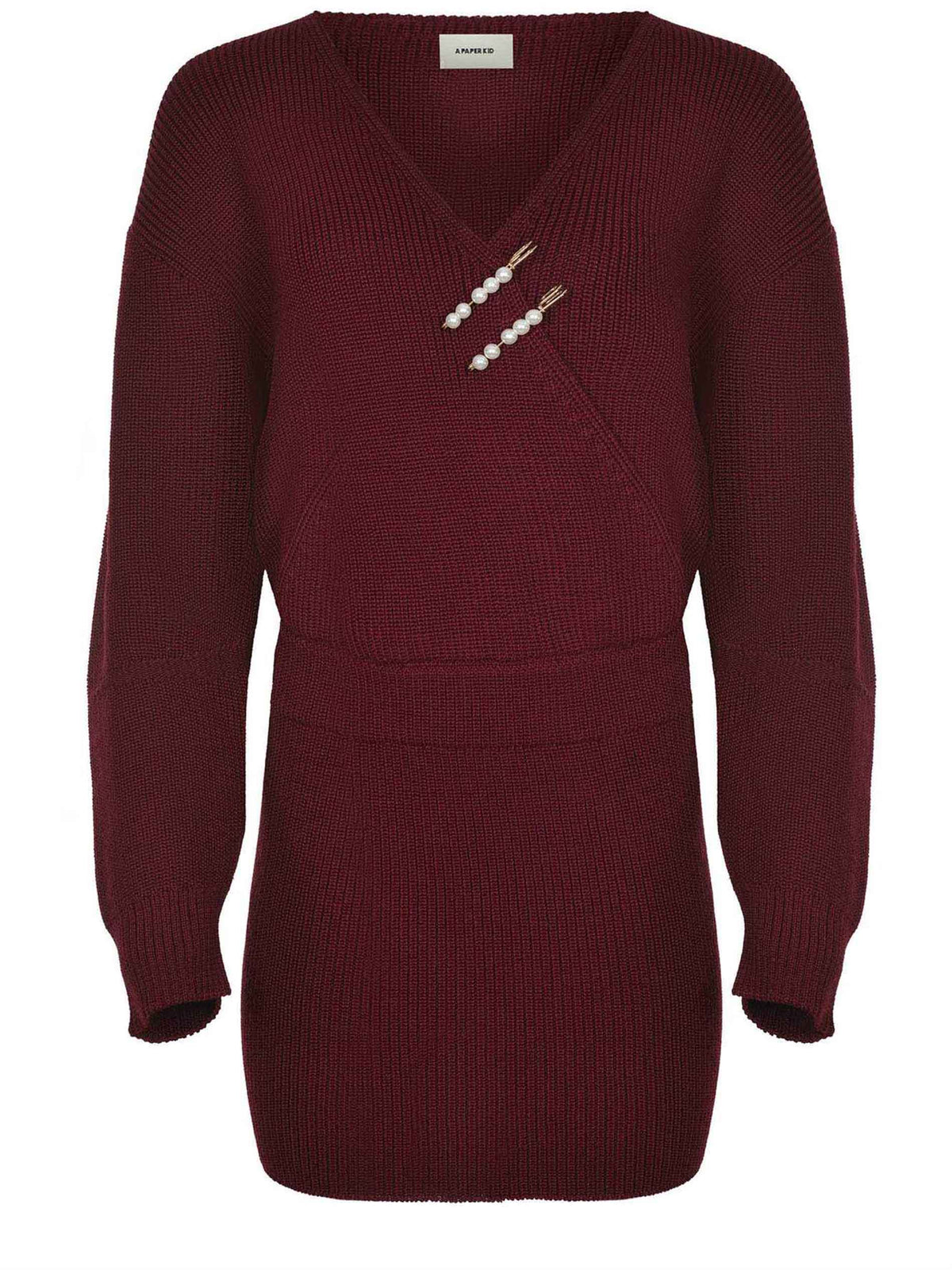 A PAPER KID Apparel F5PKWODR088 403 Burgundy