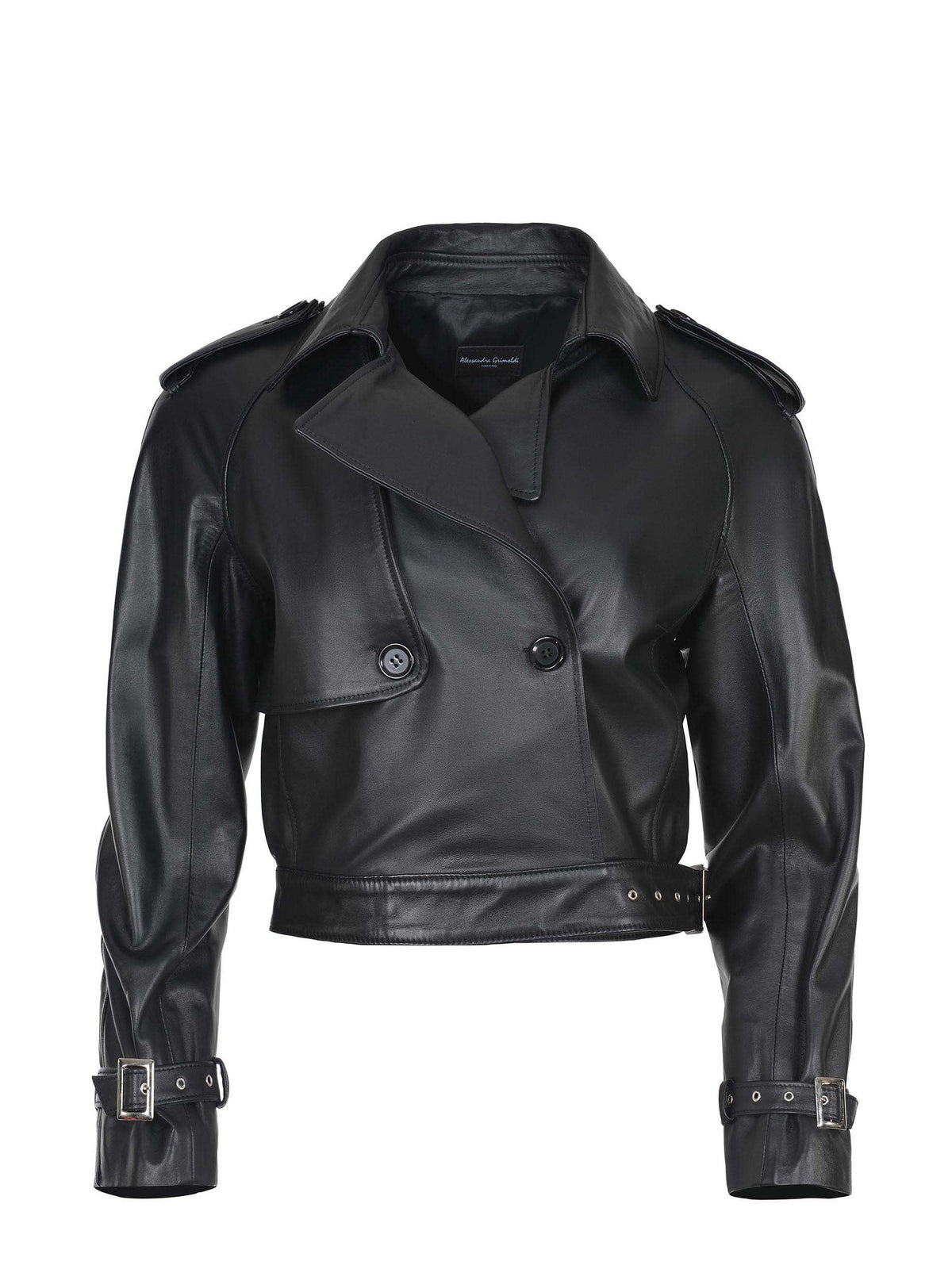 ALESSANDRA GRIMOLDI Short Duster Jackets BLACK Black