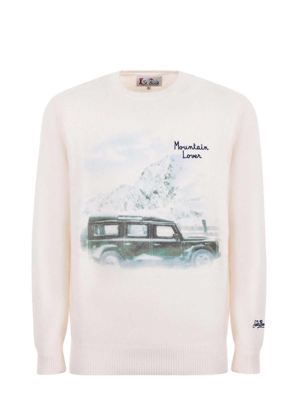 MC2 SAINT BARTH Sweaters HERON PRINT 00109I Cream