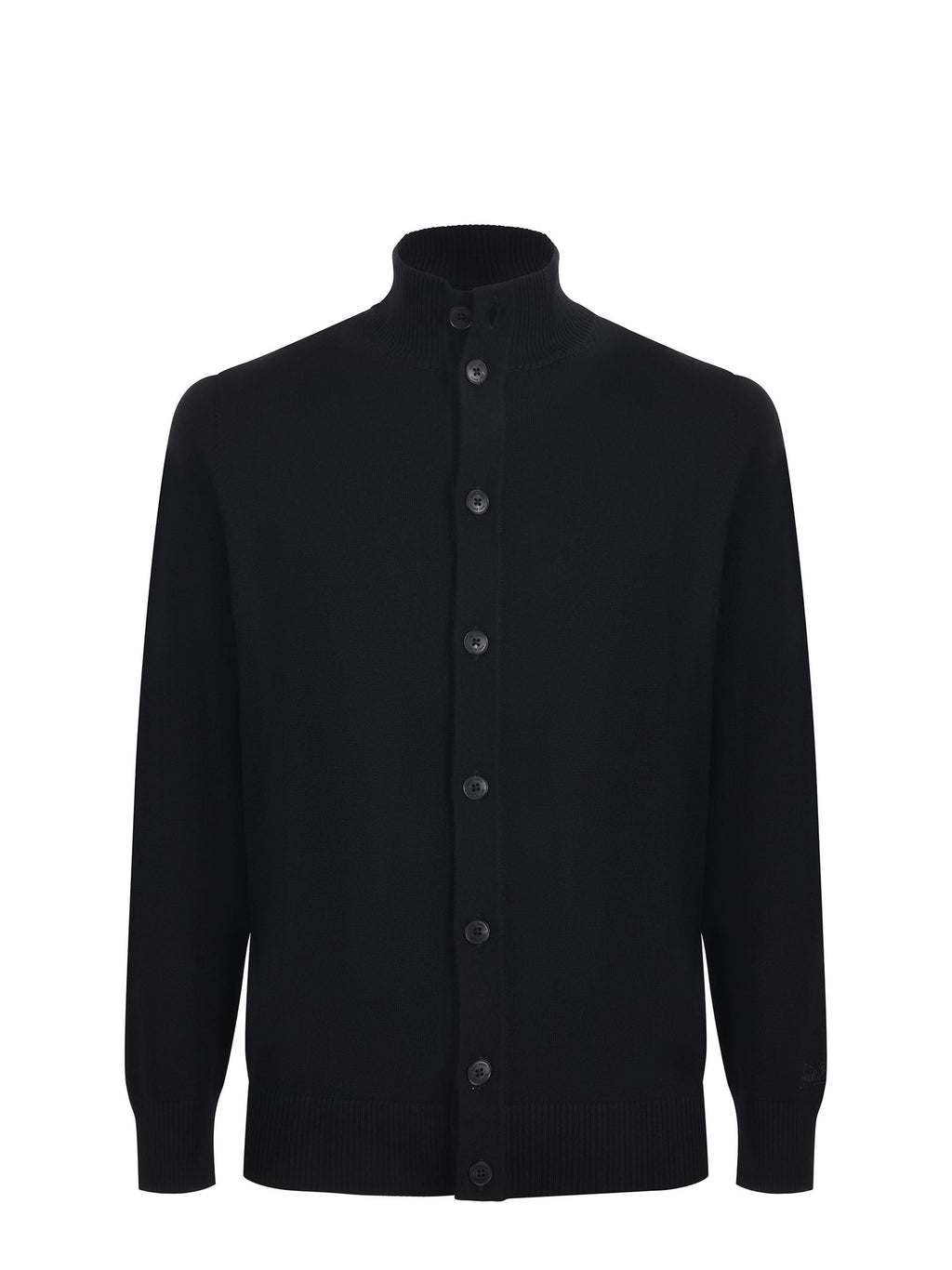 MC2 SAINT BARTH Cardigan SAVILE MERINO 00037I Black