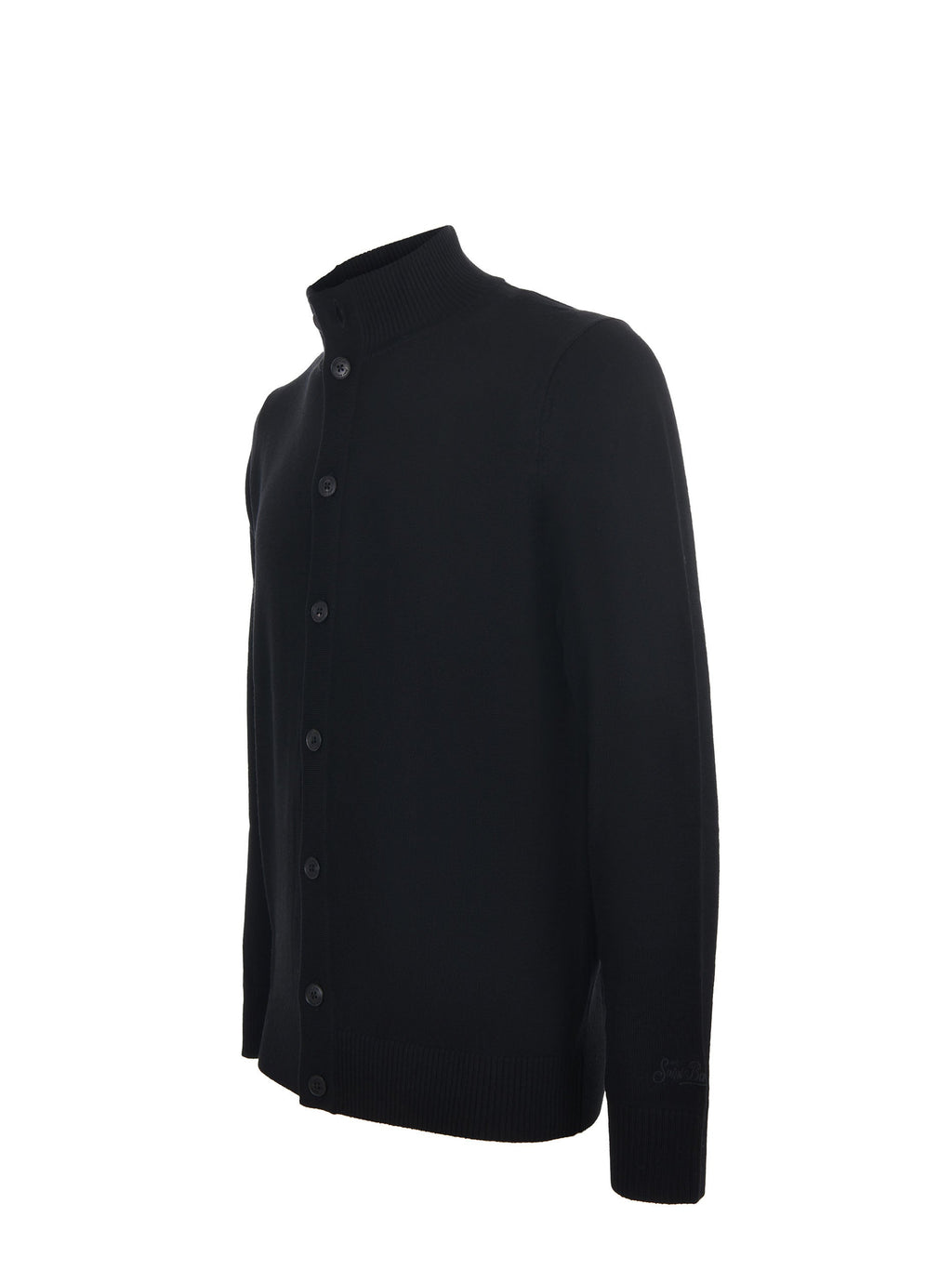 MC2 SAINT BARTH Cardigan SAVILE MERINO 00037I Black