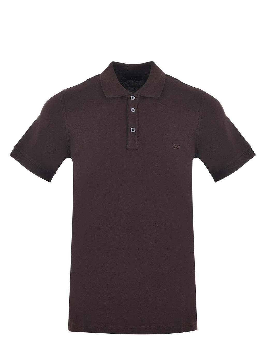 FAY Polo NPMB252144S TDWS601 Dark brown