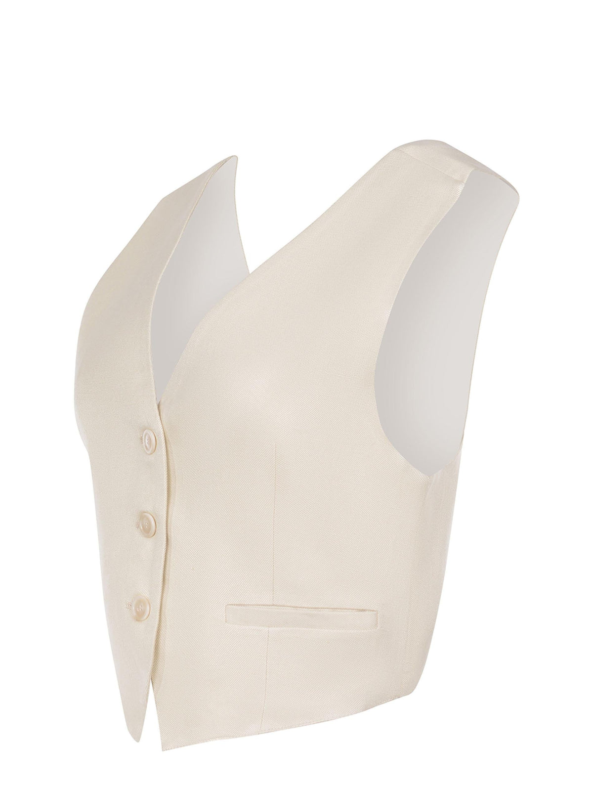 DONDUP Vest DJ676IF0041D XXX-004 Cream