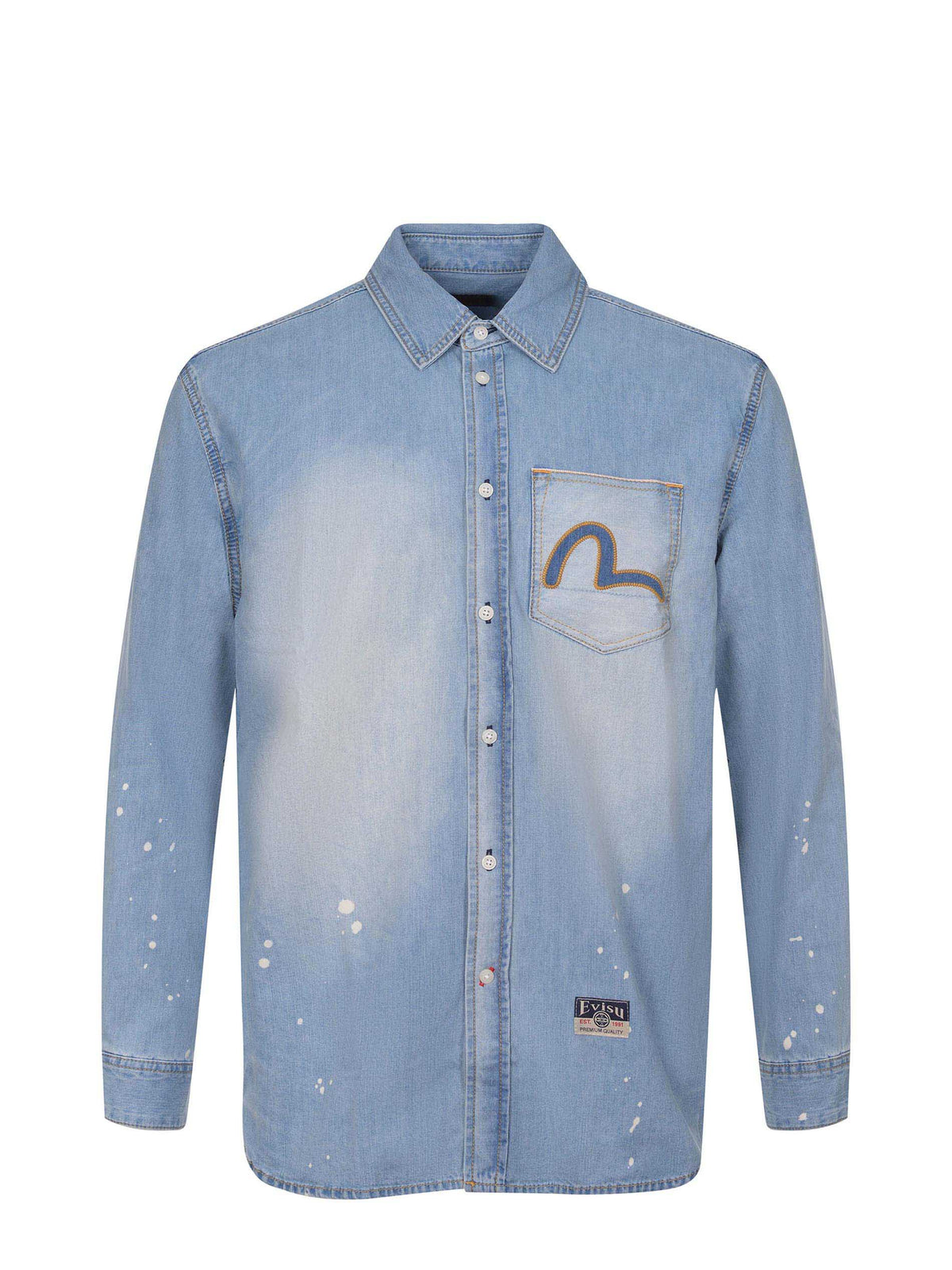 EVISU Shirts 2ESHTM5DL1141 DENIM Light denim