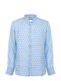 MC2 SAINT BARTH Shirts PAMP001 01129H Blue/Ivory