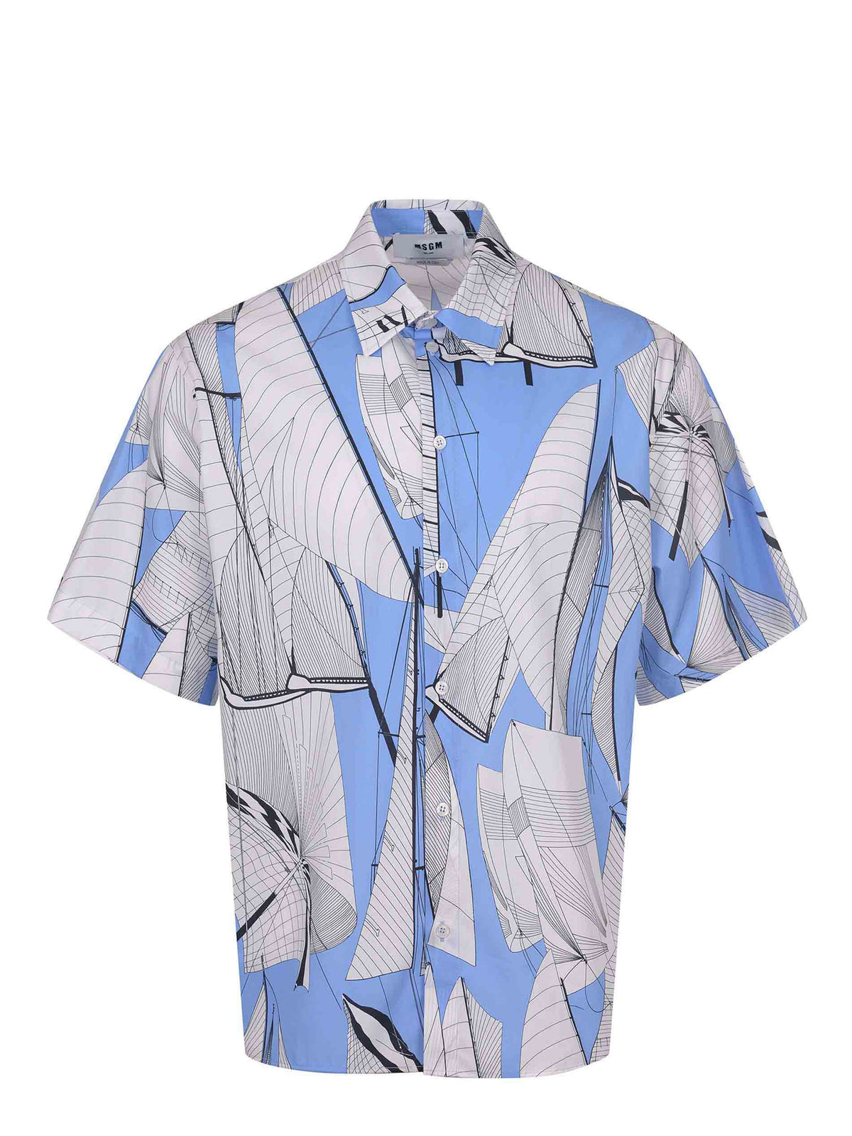 MSGM Shirts 3840ME12 257050-84 White/light blue