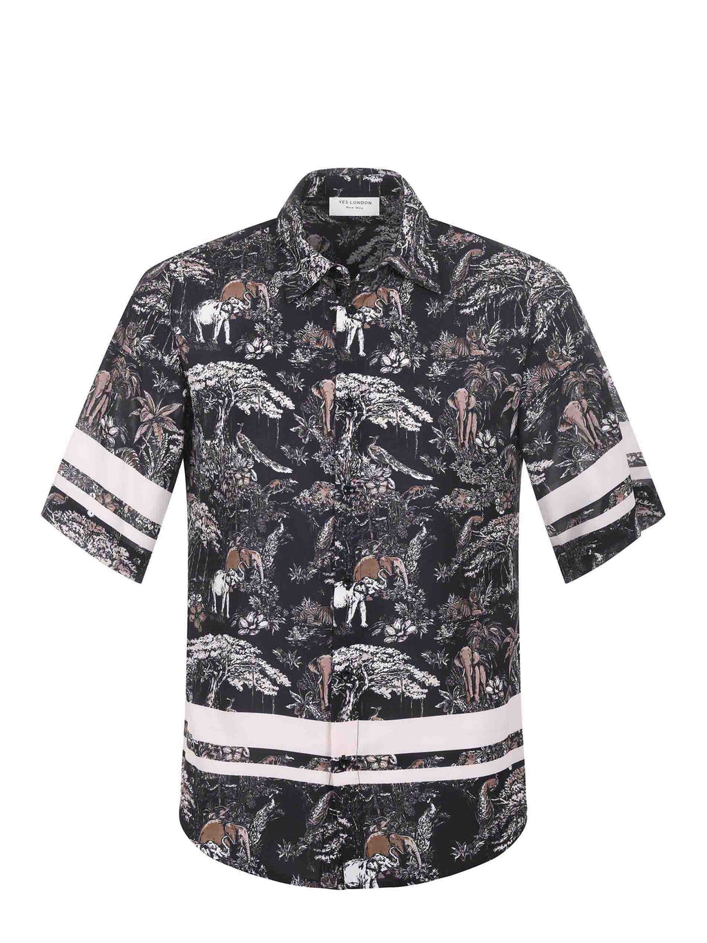 YES LONDON Shirts XCM7205 01 Black/Beige