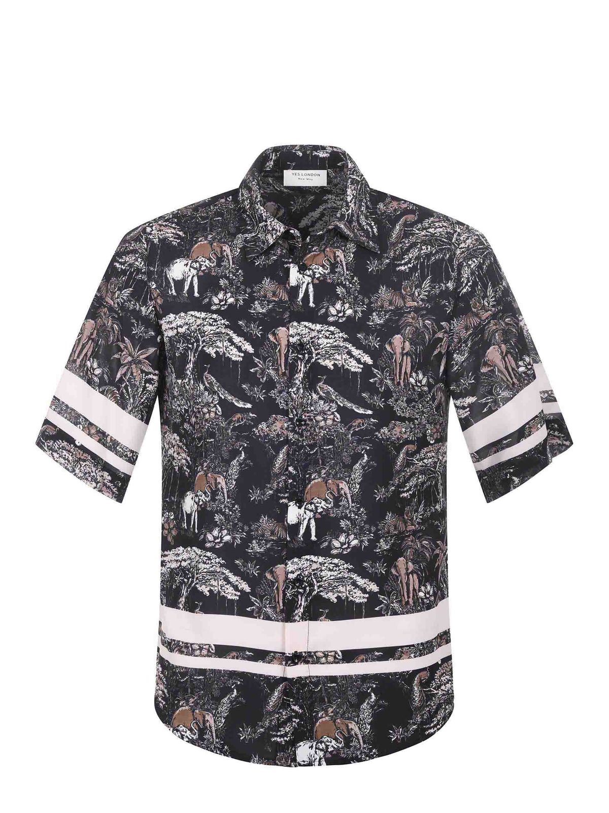 YES LONDON Shirts XCM7205 01 Black/Beige