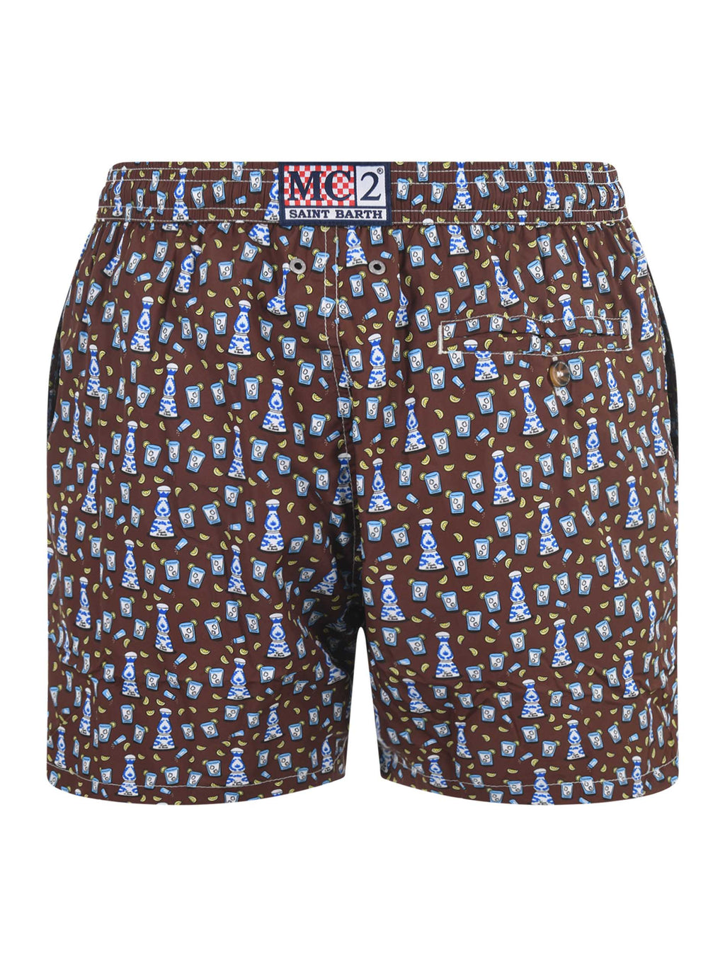 MC2 SAINT BARTH Swimwear LIGHTING MICRO 06287D Brown/light blue