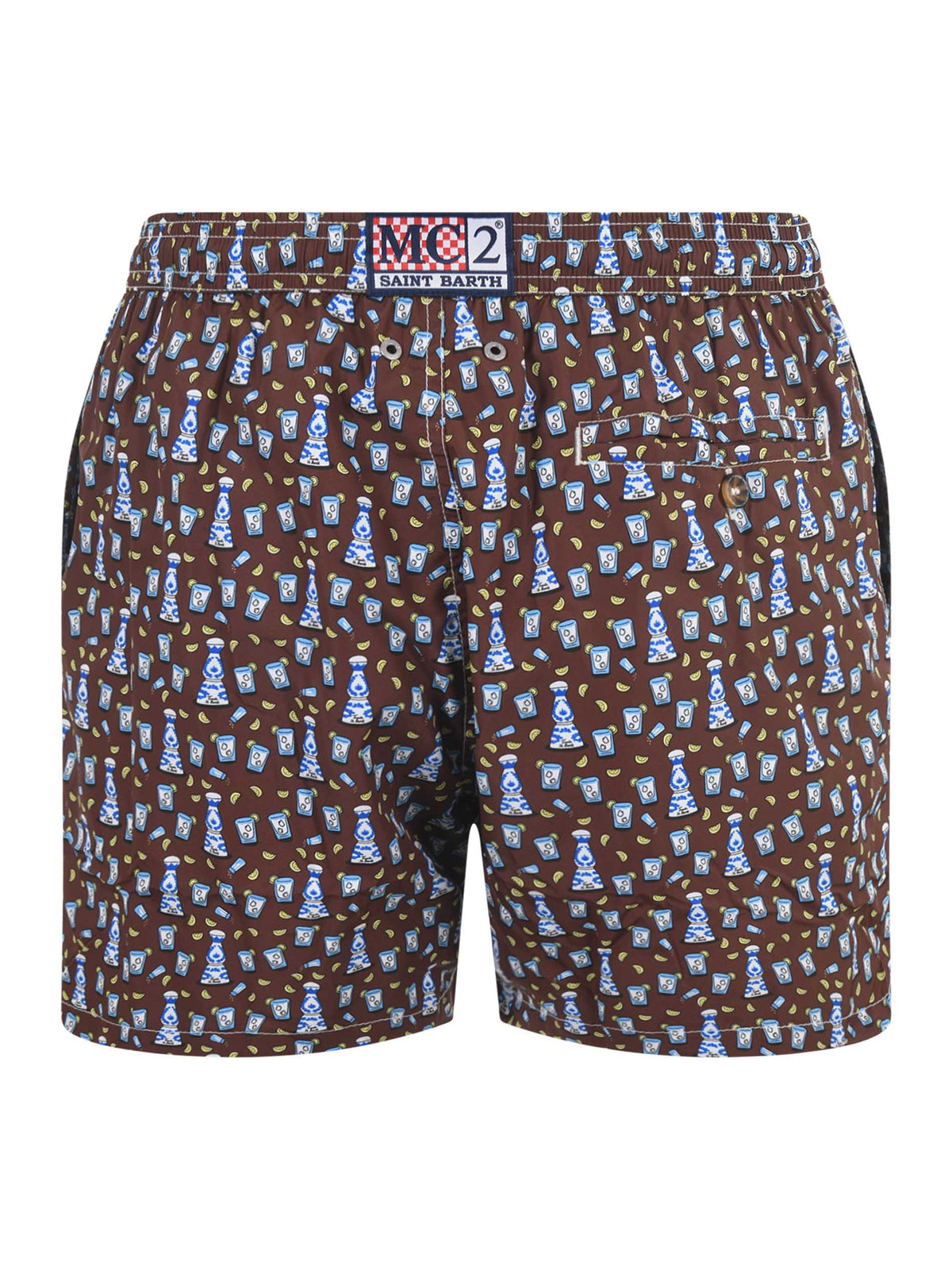 MC2 SAINT BARTH Swimwear LIGHTING MICRO 06287D Brown/light blue