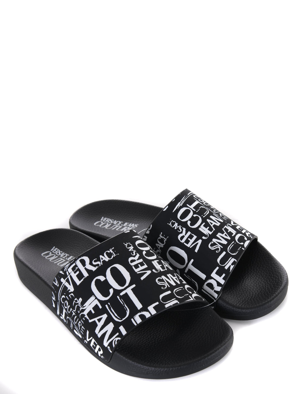 VERSACE JEANS Slides 74YA3SQ4 ZS638-L01 Black/White