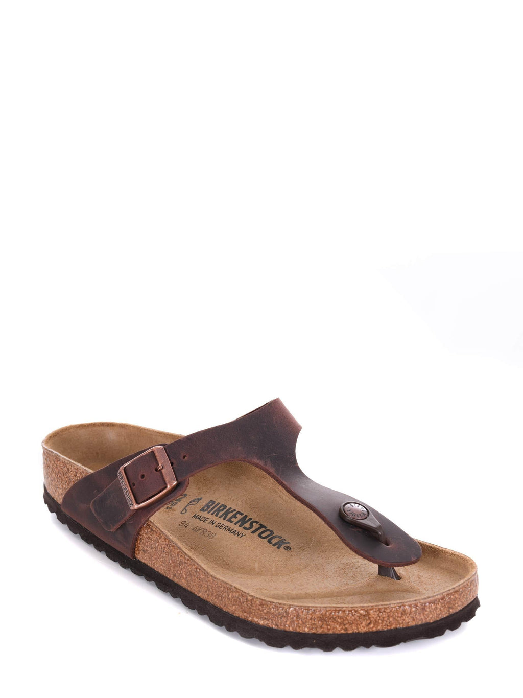 BIRKENSTOCK Slippers 743831 OILED LEATHER Brown