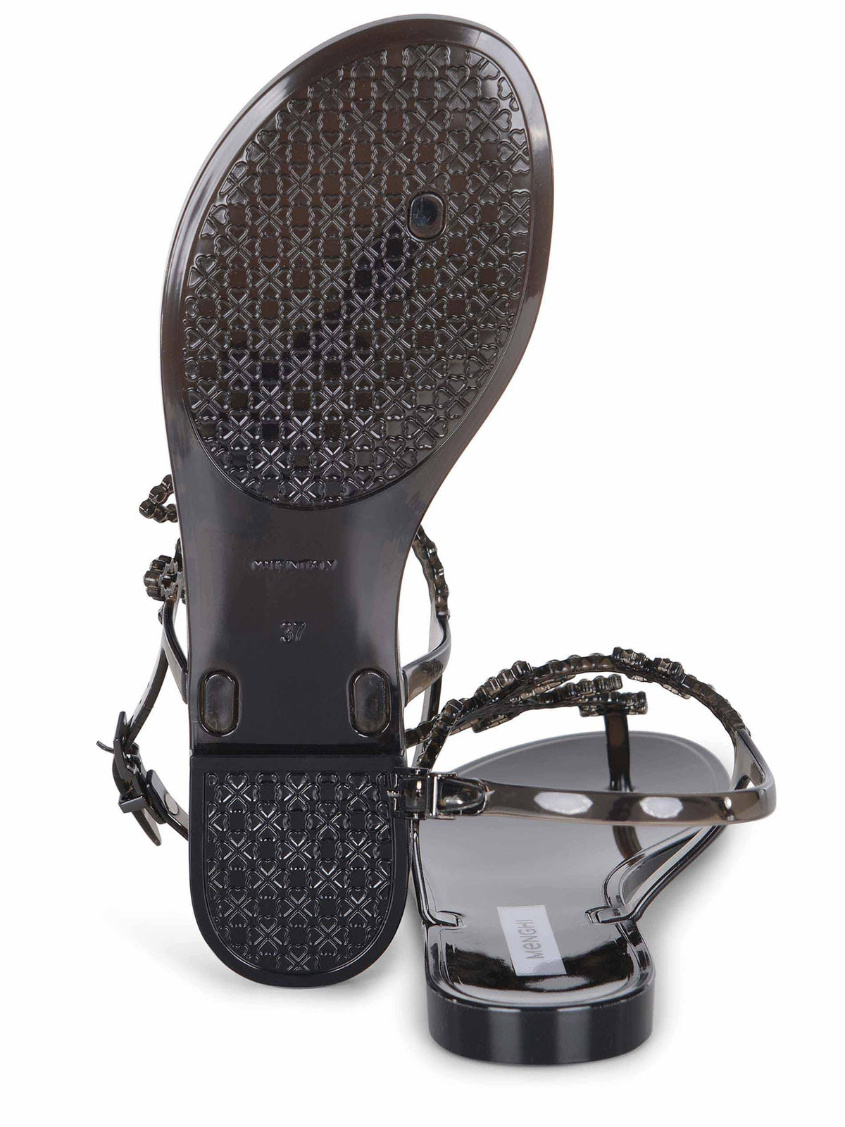 MENGHI Sandals 110-SW BLACK GEL Black