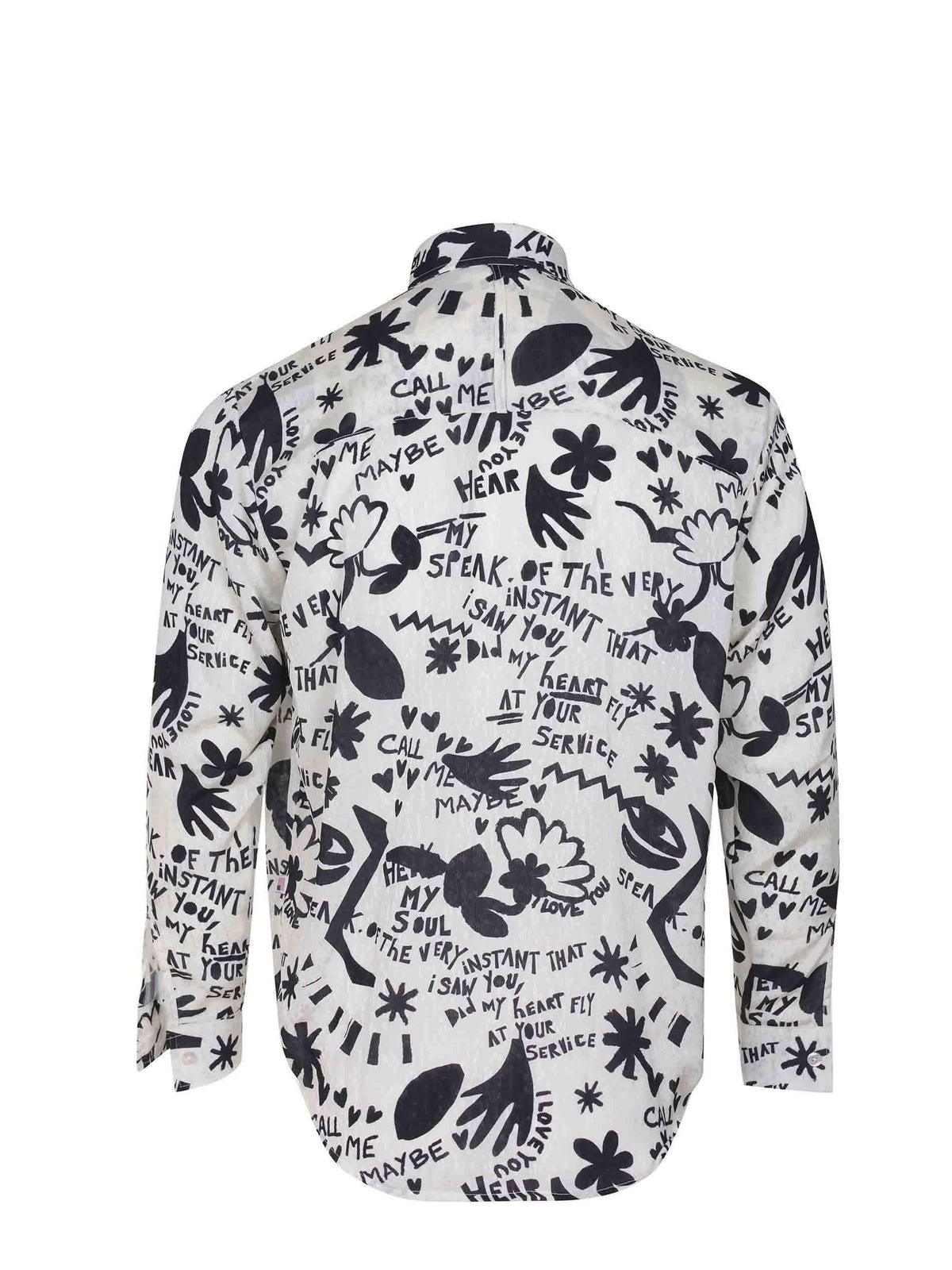 NEW YORK RESIDENT Shirts ENNIO 7K186-CREAM White/Black