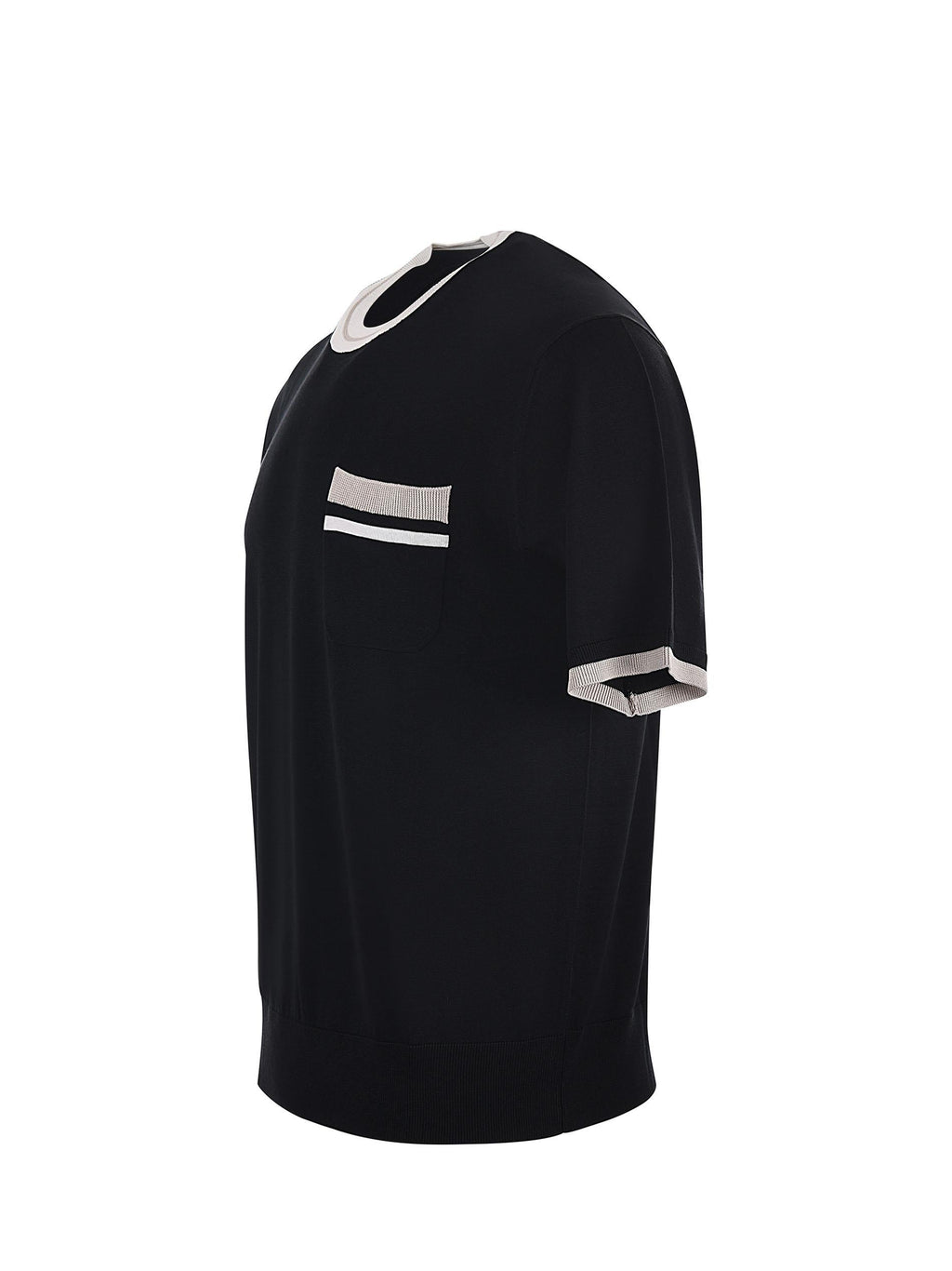 PAOLO PECORA Knitwear A032 F200-9000 Black/Ivory