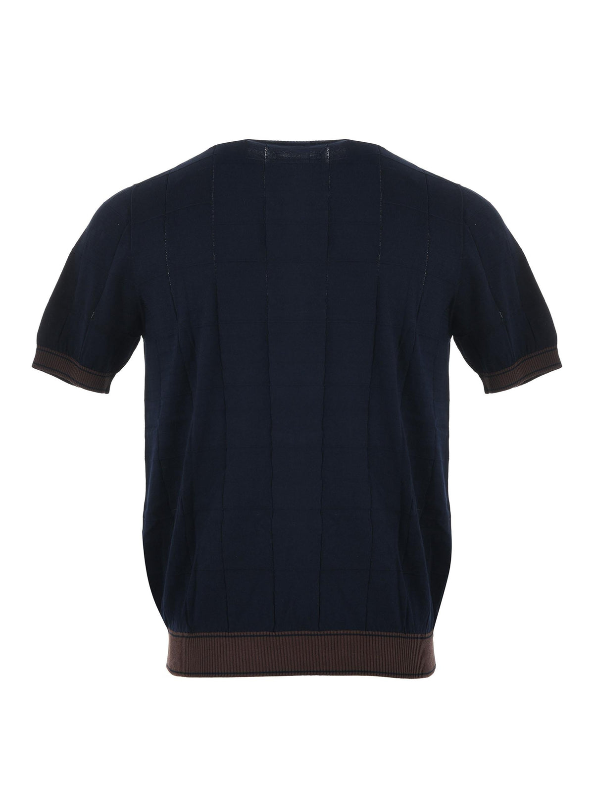 CLAQ T-shirt CQ1200012 BLUE Dark blue/Brown