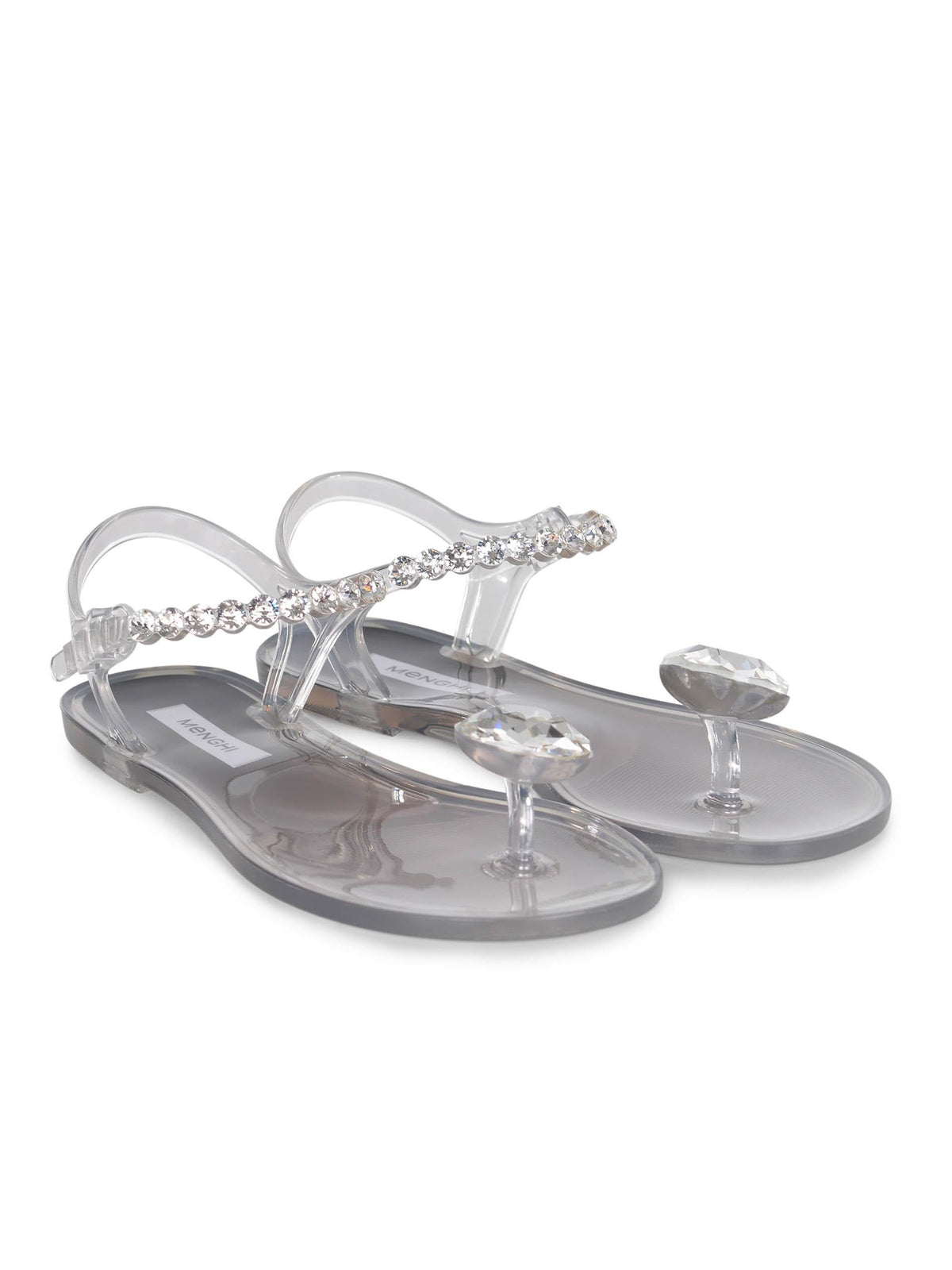 MENGHI Sandals 727-SW CRYSTAL Silver