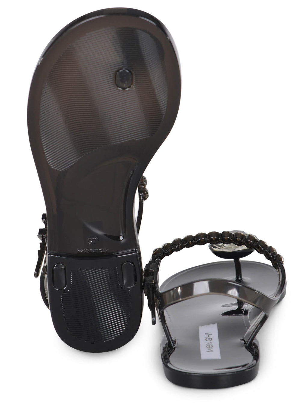 MENGHI Sandals 727-SW BLACK GEL Black