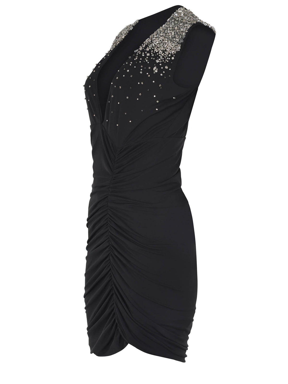 AMEN Dresses AMS26401 BLACK-SILVER Black
