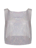 TWENTY FOURHAITCH Top A0092-NEW ATENE CRYSTAL Multicolor