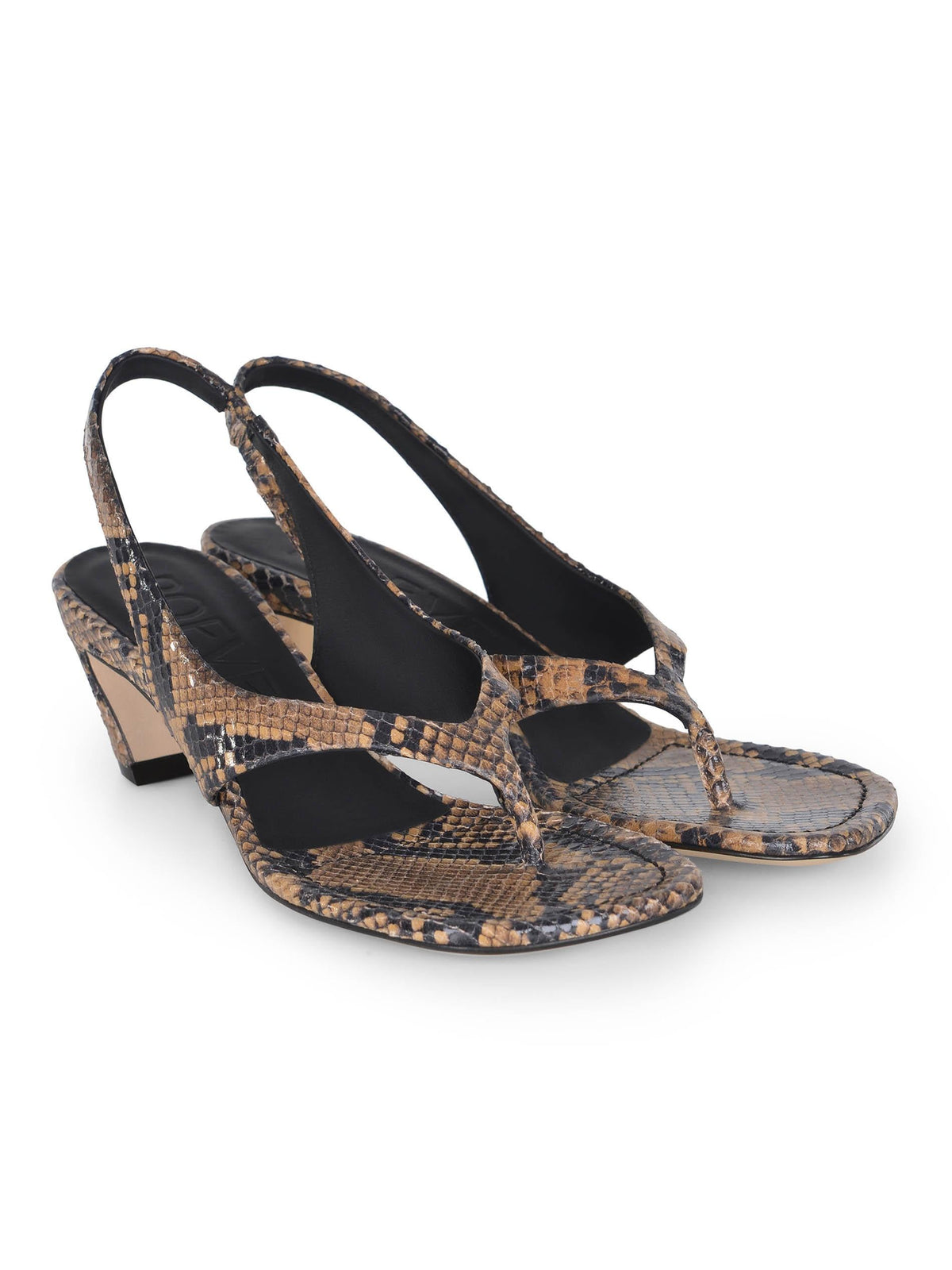POEVE Sandals DDE56 SAND Piton Print