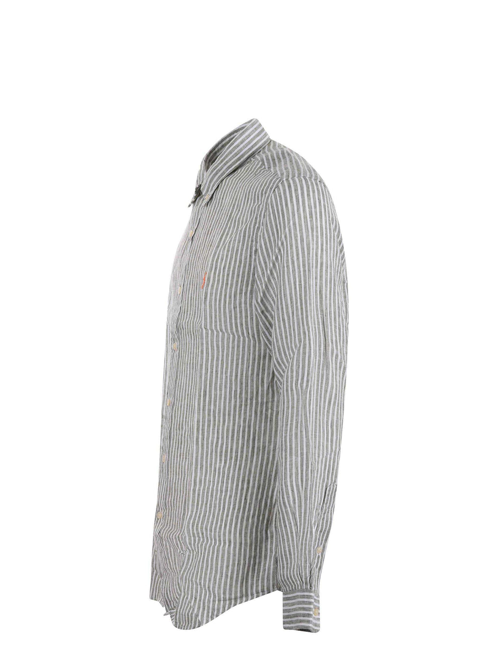 POLO RALPH LAUREN Shirts 710B15594 001 Military Green/White