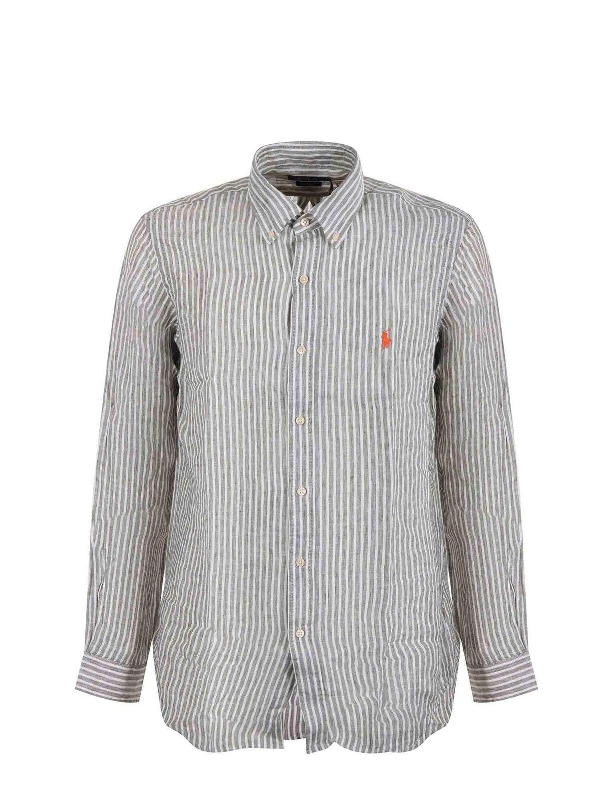 POLO RALPH LAUREN Shirts 710B15594 001 Military Green/White