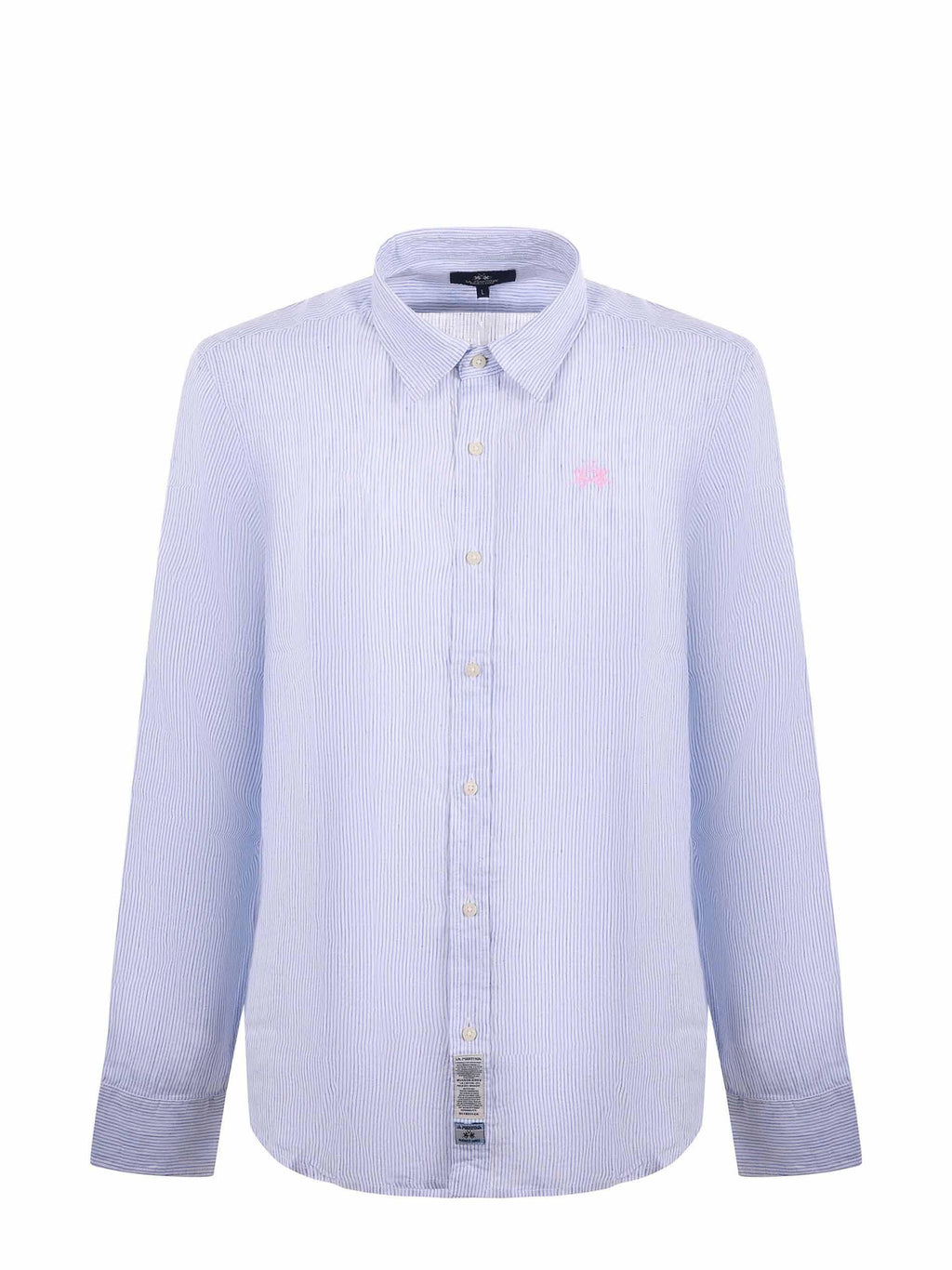 LA MARTINA Shirts MCC013-TL340 S7276 White/Light blue