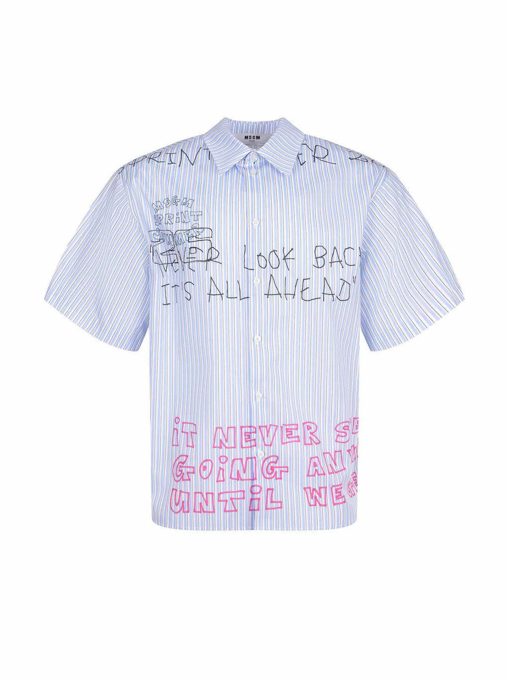MSGM Shirts 4040ME17X 267055-84 Light Blue